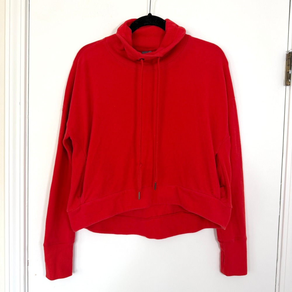 Sweaty Betty Red Harmonise Luxe Funnel Neck Sweatshirt SB5919 XS - Picture 2 of 10
